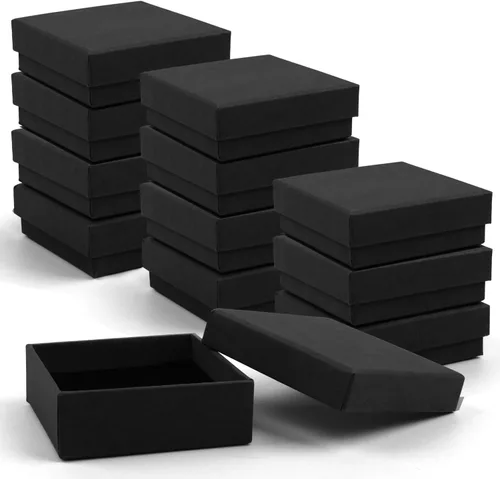 Miniatura 36 de Caja de regalo, caja de regalo, caja de regalo, 12 cajas de regalo cuadradas de cartón para joyas, caja de regalo de papel de cartón relleno
