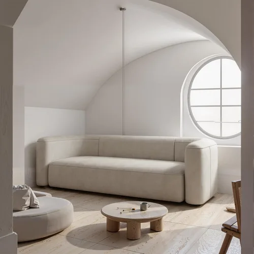 Miniatura 5 de Acanva - Sofá de terciopelo con respaldo curvo moderno y lujoso, sofá cómodo de estilo minimalista para sala de estar o apartamento, 3 plazas, crema