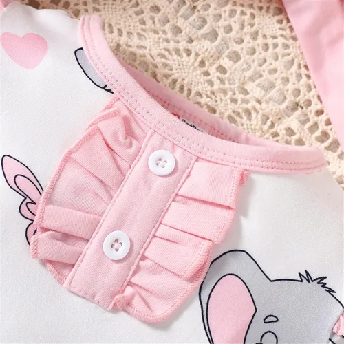 Miniatura 4 de Mameluco de manga corta con estampado de elefante para recién nacido, para primavera y verano