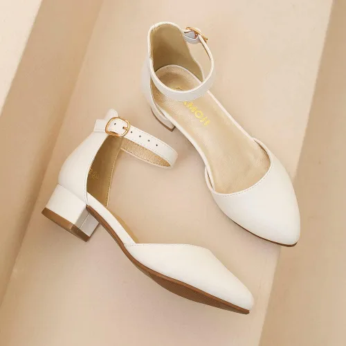Miniatura 5 de Amoji Zapatos de vestir con correa de tobillo para niñas, zapatos de vestir para fiesta de boda para niños pequeños y grandes 412