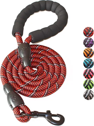Miniatura 10 de BAAPET Correa para perro de 2/4/5/6 pies con cómodo mango acolchado e hilos altamente reflectantes para perros pequeños, medianos y grandes