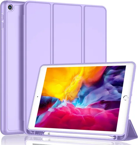Miniatura 30 de iMieet Funda para iPad 9.7 (modelo 2018/2017, 6ª/5ª generación), funda inteligente con soporte para lápiz y parte trasera de silicona suave de piel