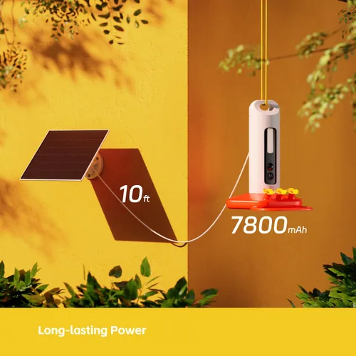 Miniatura 9 de Reli Panel solar para cámara en casa de pájaros y comedero de pájaros y baño de pájaros, solución de energía eficiente para cámara