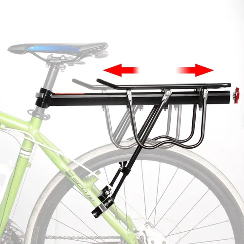Miniatura 4 de HOMEE Portaequipajes trasero para bicicleta, marco de aleación de aluminio, universal, ajustable, equipo de ciclismo, portaequipajes