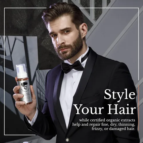 Miniatura 6 de Avenue Man Volume Lift Mousse – Espuma para el cabello de 5.07 onzas con aceite de argán, proteína de seda y vitamina E para mayor fuerza, grosor