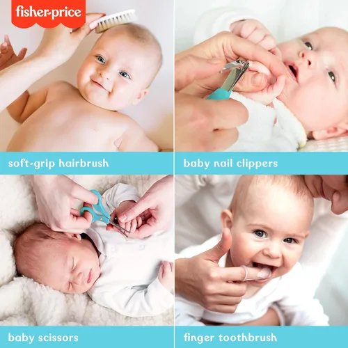 Miniatura 5 de Smart Care Fisher-Price - Kit de aseo para bebés de 12 piezas, artículos esenciales para recién nacidos, juego de regalo para bebés, incluye kit