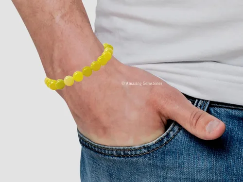 Miniatura 292 de Amazing Gemstone Pulsera de cristal para mujeres y hombres, pulsera de cristal curativo de protección, pulsera elástica con cuentas de piedras