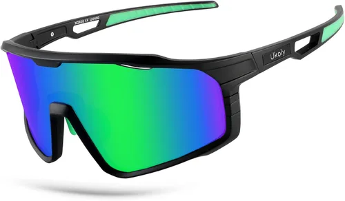 Ukoly Gafas de sol para ciclismo, correr, béisbol, pesca y golf para hombres y mujeres, gafas de sol deportivas con lente HD UV400 de 620 Montura