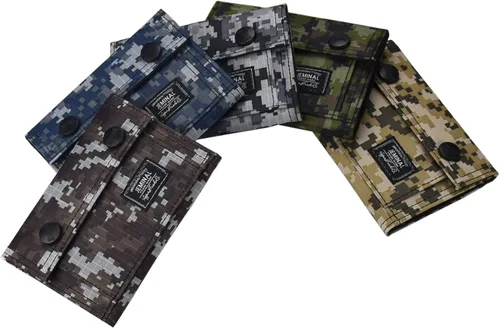 Miniatura 5 de JEMINAL Carteras de los hombres impreso camuflaje bilingüe adolescentes niños para niños