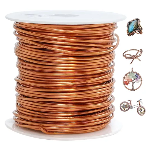Alambres de cobre resistentes al deslustre de 65.6 pies, alambre de cobre para electrocultura en jardinería, alambre de cobre de calibre 16, cables