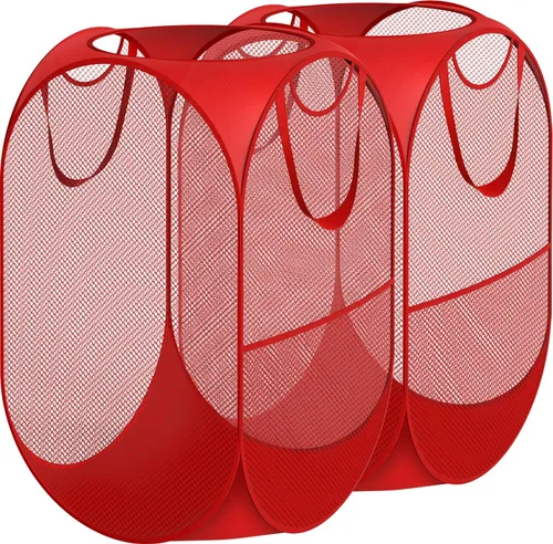 Miniatura 7 de Simple Houseware Mesh Pop-Up - Cesta de lavandería. Azul Oscuro