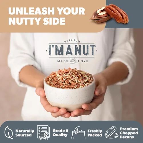 Miniatura 6 de Nueces pecanas picadas crudas premium de 16 onzas (1 libra) Cultivadas en Estados Unidos, sin OMG Probadas por lotes sin gluten y maní Sin PPO
