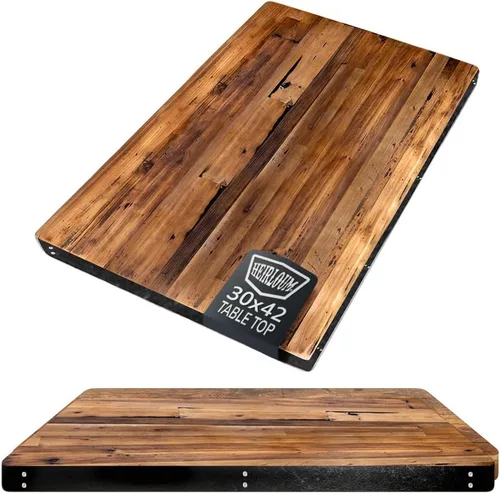 Miniatura 33 de Mesa de madera recuperada, pieza de madera reciclada rústica perfecta para cocinas, comedor y mesas auxiliares