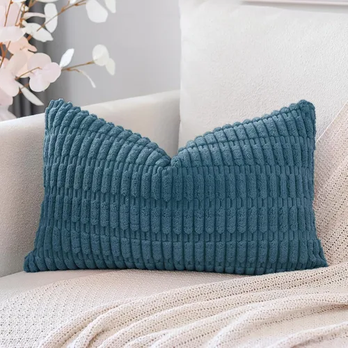 Miniatura 15 de OTOSTAR Fundas de Almohada Decorativas de Pana de 16 x 24 Pulgadas Súper Suaves Bohemias a Rayas Rectangulares Fundas de Cojín Modernas para Sofá