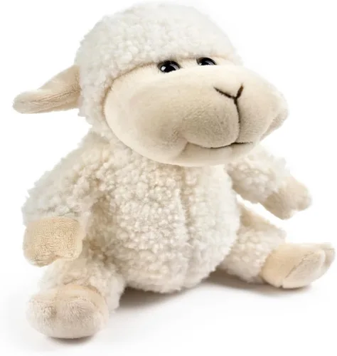 Miniatura 10 de Tiny Heart Peluche de oveja, juguete de peluche, cordero suave, regalo de cumpleaños para niños y niñas, juguetes de cordero blanco (de pie)