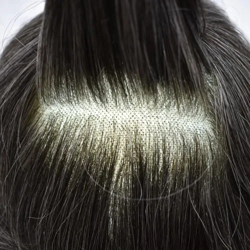 Miniatura 4 de Sistema de cabello para hombre Cabello humano suizo encaje tupé para hombres Piezas de pelo Toupee para hombres Sistema de reemplazo de cabello