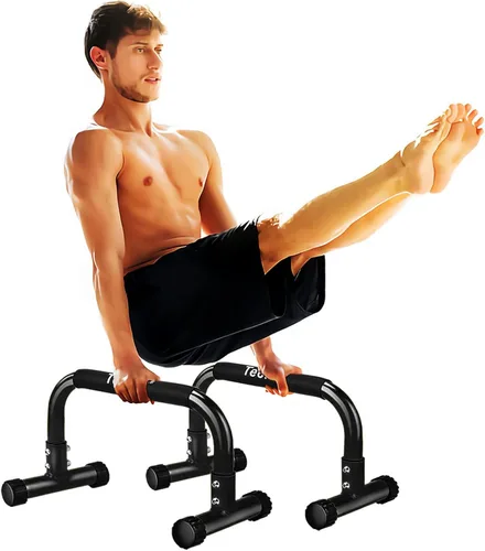 Teclor Barra de flexión, barras paralelas para L-sit & Dip, soporte de barras paralelas que no se tambalean para paradas de manos, plancha completa,