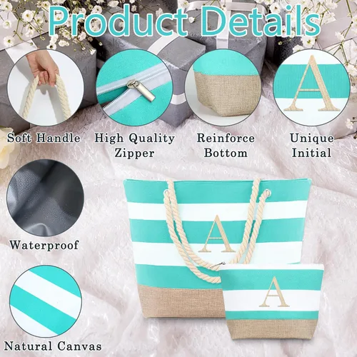 Miniatura 43 de YOOLIFE Beach Bags for Women - Travel Canvas Beach Tote, Pool Waterproof Bag, Travel Essentials, Gifts for Women Birthday