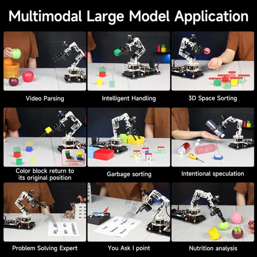 Miniatura 4 de Yahboom Brazo robótico ROS2 6DOF Inteligencia incorporada, reconocimiento espacial 3D, control de PC de máquina virtual, módulo de voz