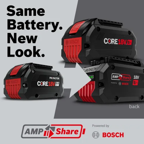 Miniatura 9 de Bosch GXS18V-12N14 Kit de inicio de 18V con (1) batería de alta potencia CORE18V® de 8 Ah y (1) cargador de batería rápido