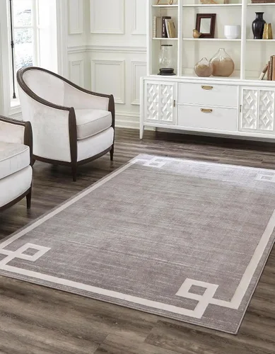 Miniatura 47 de Unique Loom Colección Uptown de Jill Zarin - Alfombra moderna con textura de estilo griego, color beige (1.25 x 1.85 m)