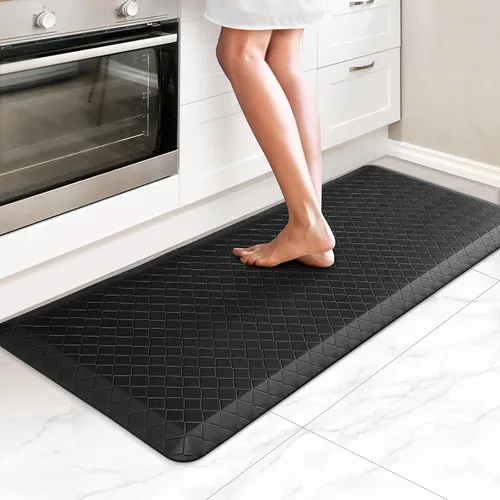 Miniatura 34 de HappyTrends Alfombras antifatiga para cocina, 4/5 pulgadas de grosor, antideslizantes, impermeables, ergonómicas, cómodas para cocina, suelo, hogar