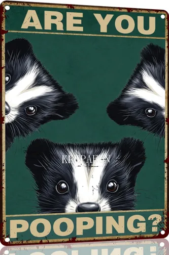 Miniatura 14 de Skunk Bathroom Wall Decor Signs Metal Aluminum Sign Remember to Wipe Bathroom Decor Weird Stuff 12x8 Inches Decor Funny Poster Funny Bathroom 8294