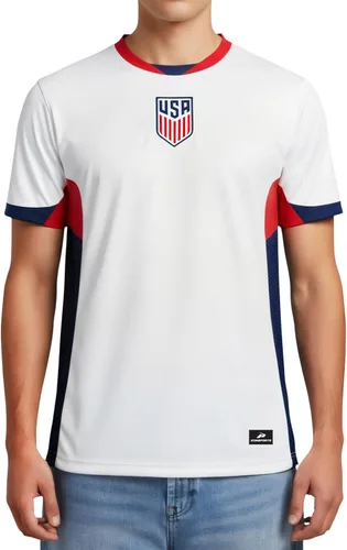 Miniatura 18 de Icon Sports Camiseta oficial del Día del Juego de la Federación de Fútbol de Estados Unidos, unisex para adultos Destacar Rojo