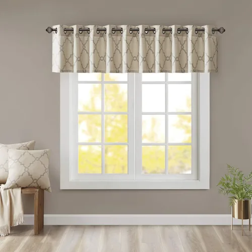 Miniatura 36 de Madison Park Saratoga - Cortina individual para ventana con filtro de luz, estampado de calado, 1 panel con ojales en la parte superior, para sala