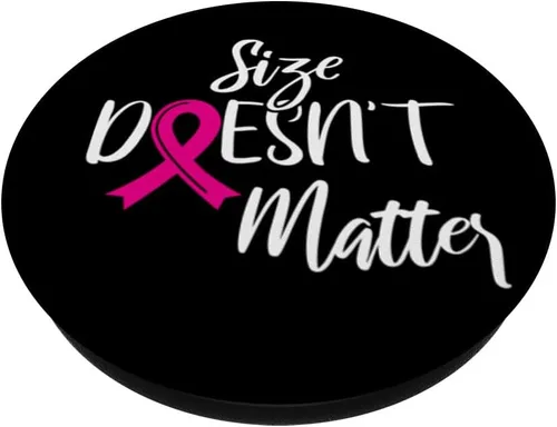 Miniatura 2 de El tamaño de la concientización sobre el cáncer de mama no importa PopSockets intercambiables PopGrip