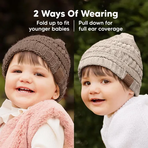 Miniatura 153 de KeaBabies 3-Pack Baby Beanies for Boys, Girls - Stretchy Knit Baby Hats, Cute Newborn
