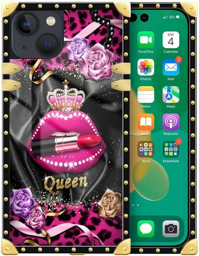 Miniatura 17 de DAIZAG Funda compatible con iPhone 14 Pro Max, funda de Angel Wings Girl para iPhone 14 Pro Max, decoración de metal de TPU suave a prueba de golpes