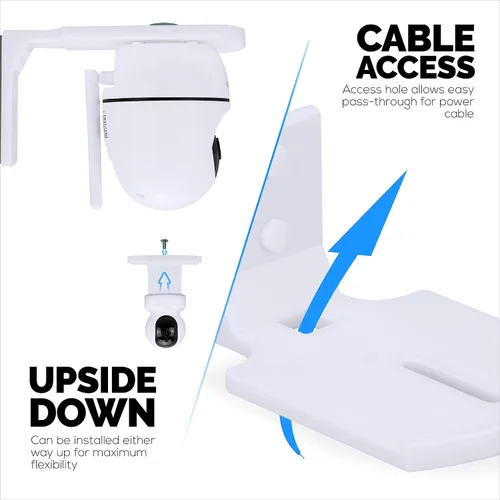 Miniatura 6 de Brainwavz - Estante pequeño de montaje en pared sin tornillos para monitores de bebé, cámaras de seguridad, altavoces, decoración, plantas y más