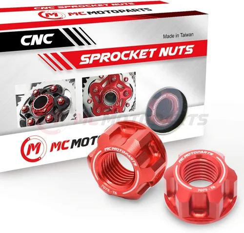 Miniatura 8 de MC MOTOPARTS Juego de tuercas de piñón trasero de carreras compatible con MT-07 MT-09/SP XSR 700 XSR 900 MT-09 Tracer FZ09 (negro)