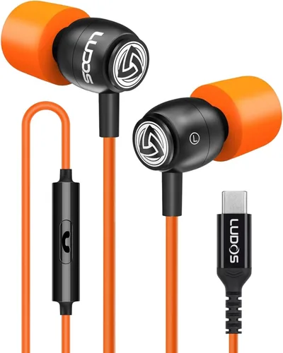 Miniatura 32 de Auriculares con cable Ludos Clamor, auriculares intraaurales, 5 años de garantía, auriculares con micrófono, auriculares con aislamiento de ruido