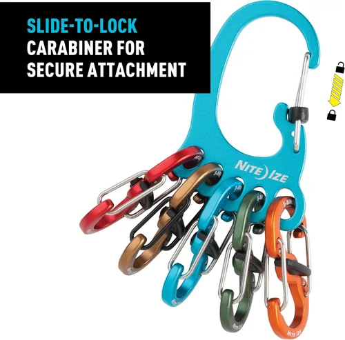 Miniatura 25 de Nite Ize Bigfoot Locker KeyRack - Soporte de acero inoxidable para coche, casa y otras llaves - Mosquetón con S-Biners - Capacidad para 15 llaves a
