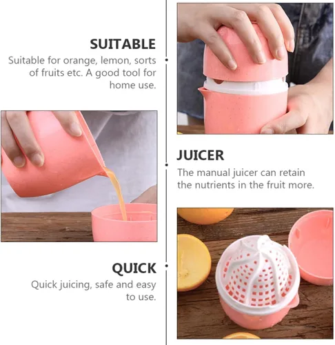 Miniatura 3 de 2 Pcs Manual Fruit Juicer Portable Orange Lemon Squeezer Non-electric Handheld Citrus Press for Household Use Easy to Clean Safe Kitchen Tool Random
