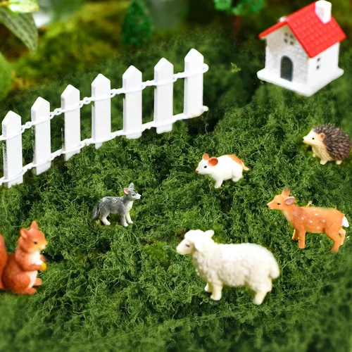 Miniatura 5 de jiebor Musgo artificial verde falso de 7 onzas para manualidades, plantas en maceta, jardín de hadas, hogar, boda, fiesta, centros de mesa