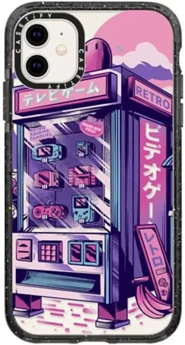 Miniatura 107 de CASETiFY Impact - Funda para iPhone 11 - Flower Power Retro - Negro Transparente
