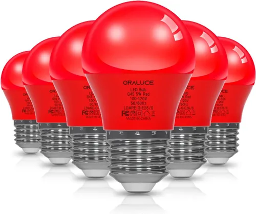 Miniatura 10 de ORALUCE Bombilla de porche rosa equivalente a 40 W, bombillas LED A15 para decoración e iluminación de fiestas de Halloween, Navidad, bombilla