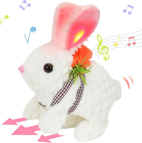 Miniatura 23 de Hopearl - Juguete de peluche electrónico interactivo de unicornio con sonidos y movimientos, camina y tiene un cuerno luminoso; regalo para niños