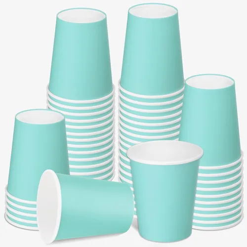 Miniatura 16 de Paquete de 75 unidades de tazas de papel desechables de 8 onzas, taza de café caliente, taza de café de papel para uso en oficina y cocina, tazas