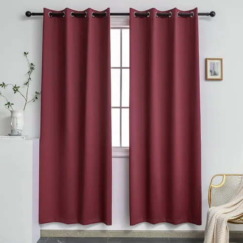 Miniatura 26 de YGO - Cortinas verdes de 183 cm de ancho por 213 cm de largo para dormitorio - Cortinas opacas con ojales en la parte superior, extra anchas