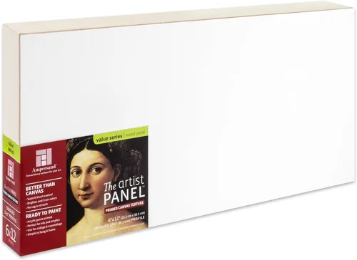 Miniatura 11 de Ampersand Art Supply Panel de pintura de arte de madera Gesso: textura de lienzo, cuna de 3/4 pulgadas, 12 x 16 pulgadas