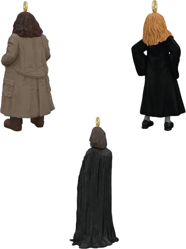 Miniatura 2 de Hallmark Keepsake Adornos de Navidad en miniatura 2023, Harry Potter Hermione, Hagrid y Snape Metal, mini juego de 3, regalos para los fanáticos