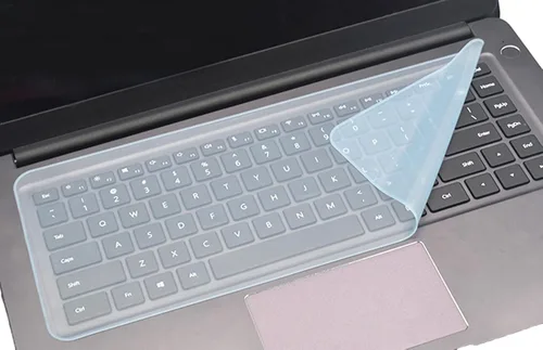 Funda protectora de teclado universal de silicona de 12.2 x 5.1 pulgadas para portátil de 13.3 pulgadas y 14 pulgadas (sin teclado numérico), Azul