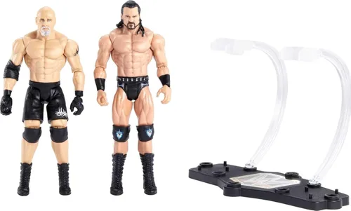 Mattel WWE Championship Showdown - Juego de 2 figuras de acción y accesorios, serie #8 Drew McIntyre vs Goldberg Collectible, 6 pulgadas