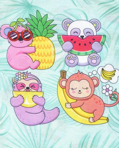 Miniatura 3 de The Children's Place Conjunto de pijama de 2 piezas sin mangas y pantalones cortos para niña
