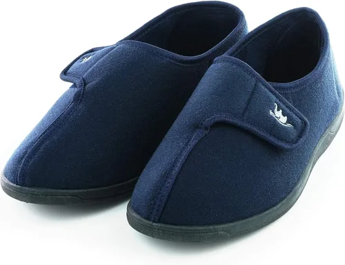 Miniatura 2 de EuropeanSoftest - Pantuflas de espuma viscoelástica 80-D con cierre ajustable, cómodas y cálidas de forro polar para artritis, edema, cierre