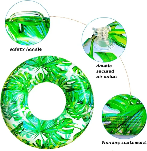 Miniatura 5 de Flotadores de piscina para adultos, tubo de natación, anillo de natación para adultos, flotador de piscina para adultos con dos asas, anillo